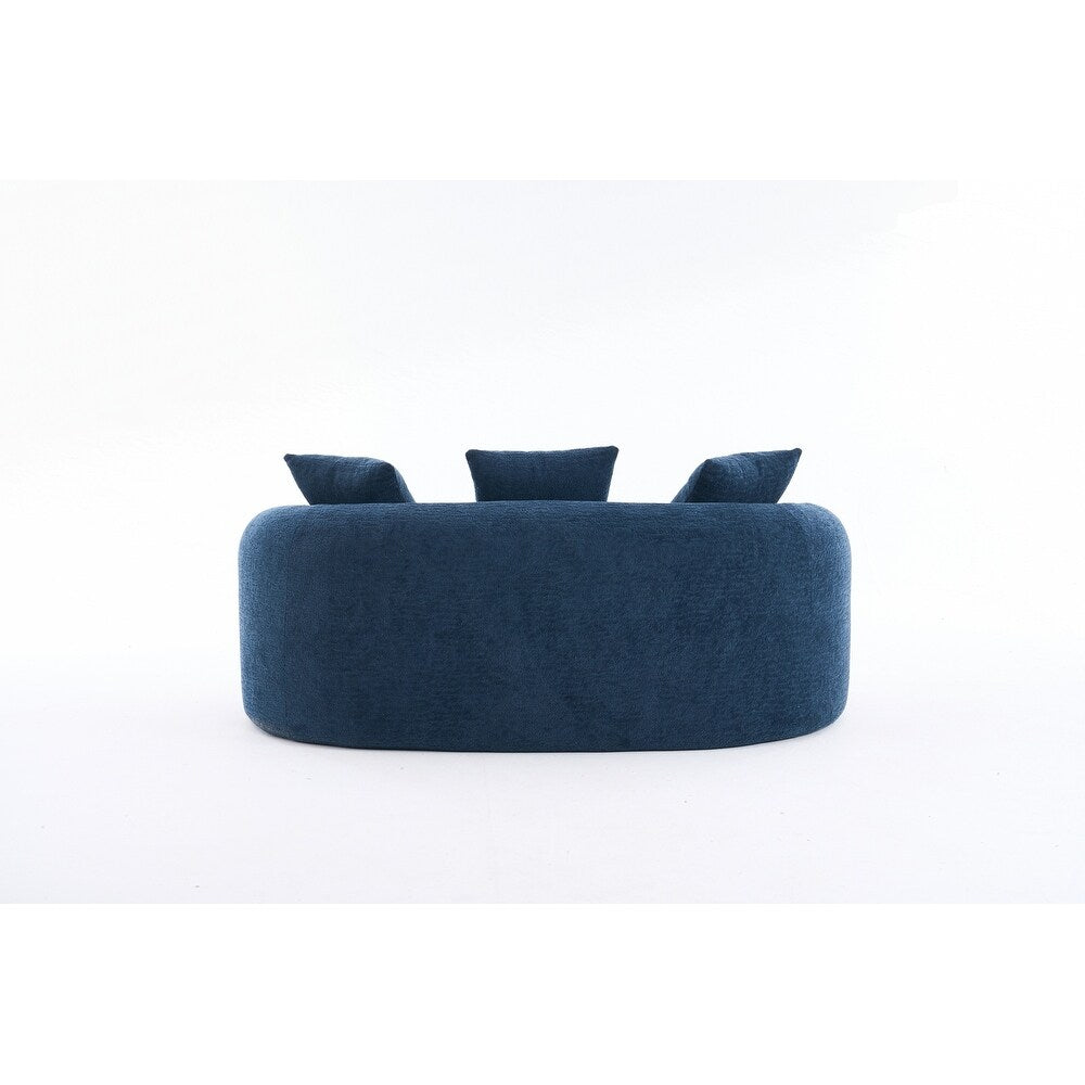 Canapé causeuse incurvé blanc en éponge à compression complète