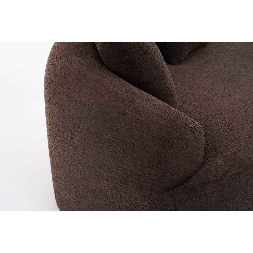 Canapé causeuse incurvé blanc en éponge à compression complète