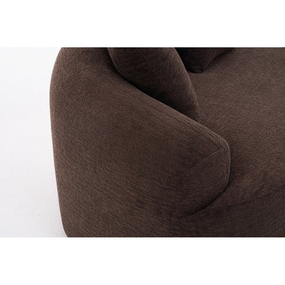 Canapé causeuse incurvé blanc en éponge à compression complète