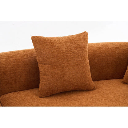 Canapé causeuse incurvé blanc en éponge à compression complète