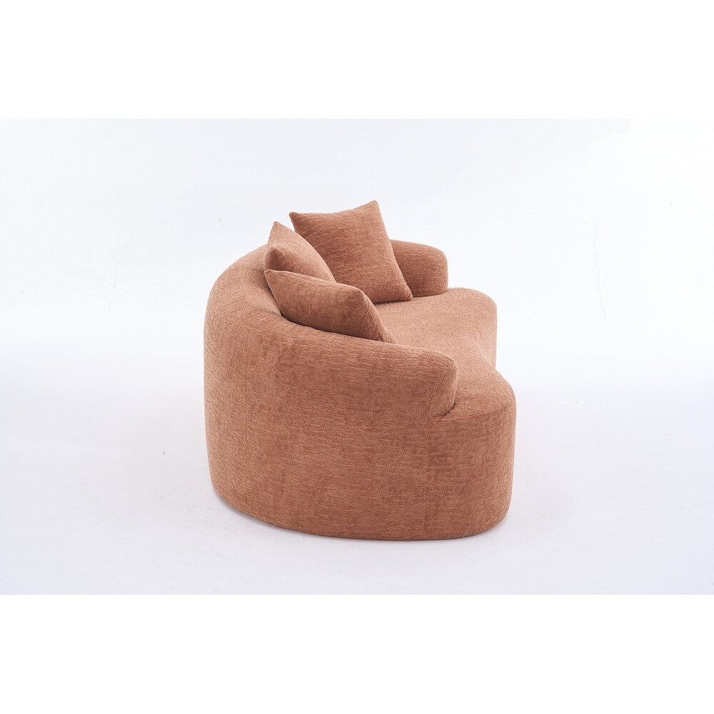 Canapé causeuse incurvé blanc en éponge à compression complète