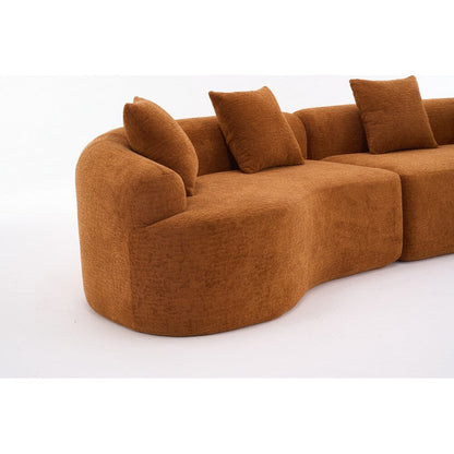 Canapé causeuse incurvé blanc en éponge à compression complète