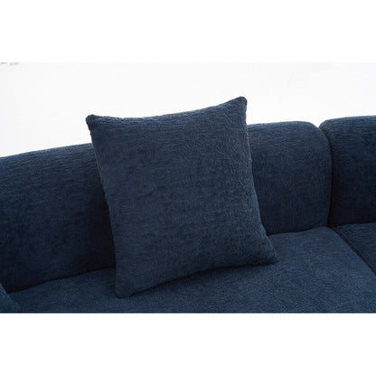 Canapé causeuse incurvé blanc en éponge à compression complète