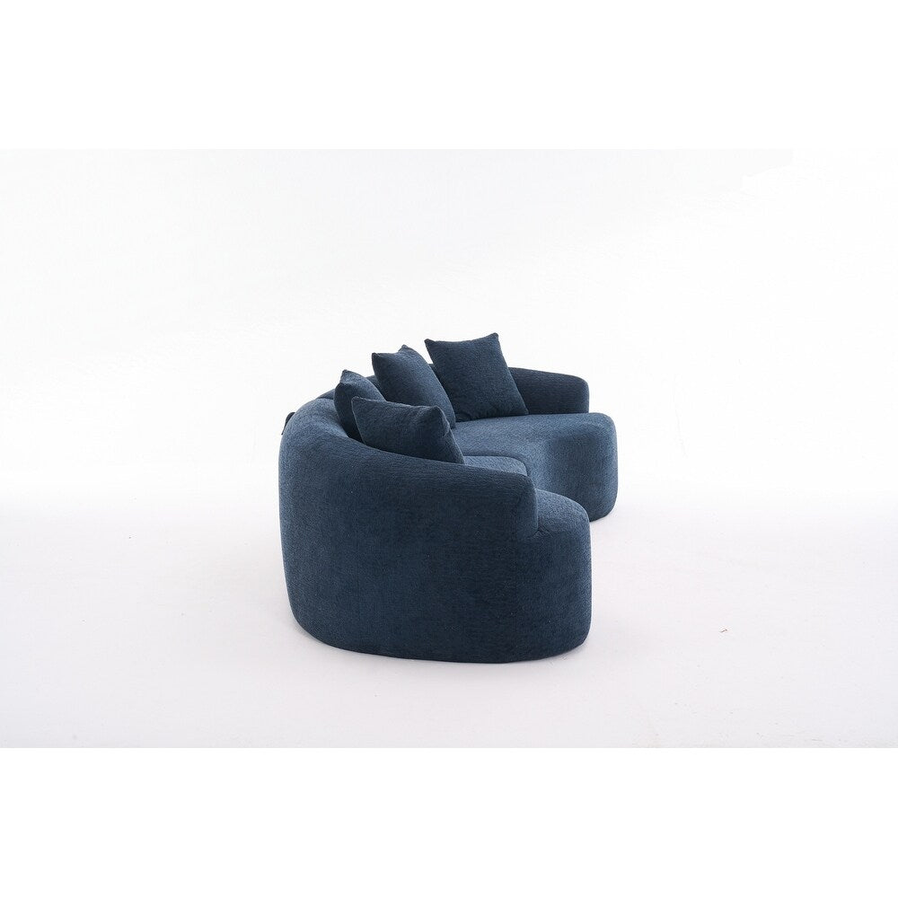 Canapé causeuse incurvé blanc en éponge à compression complète