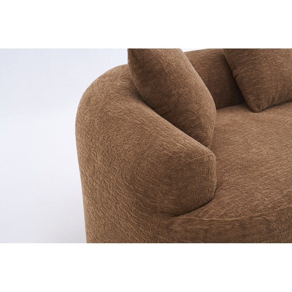 Canapé causeuse incurvé blanc en éponge à compression complète