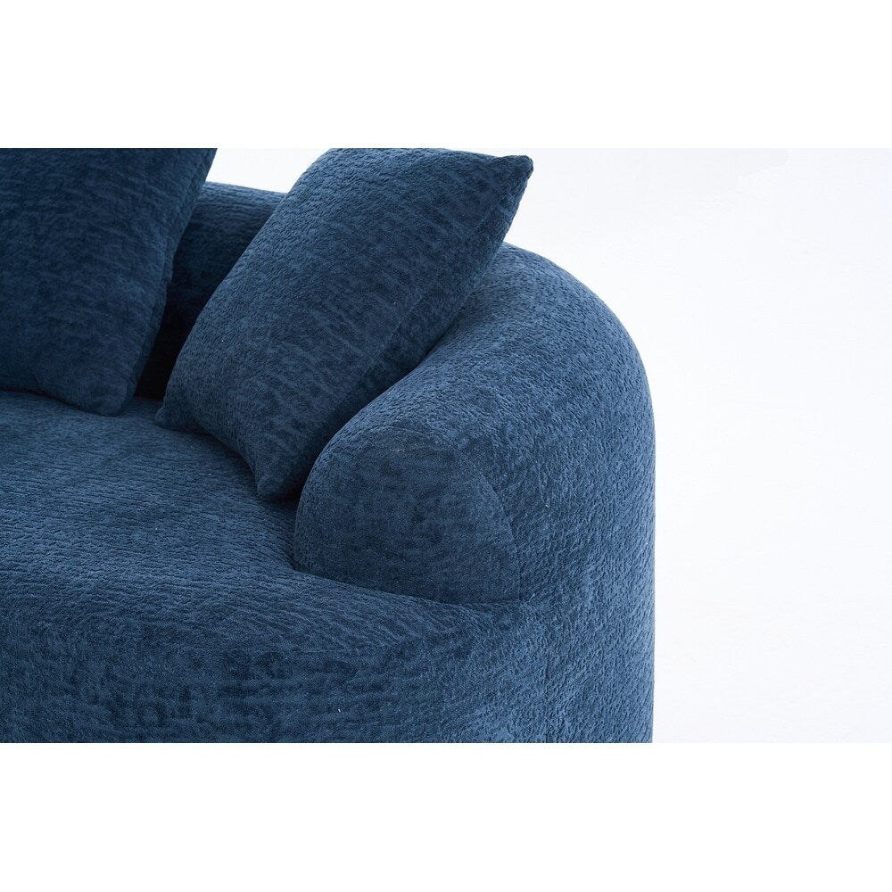 Canapé causeuse incurvé blanc en éponge à compression complète