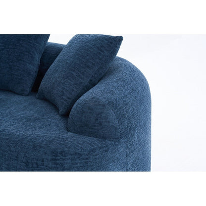 Canapé causeuse incurvé blanc en éponge à compression complète