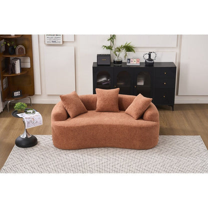 Canapé causeuse incurvé blanc en éponge à compression complète