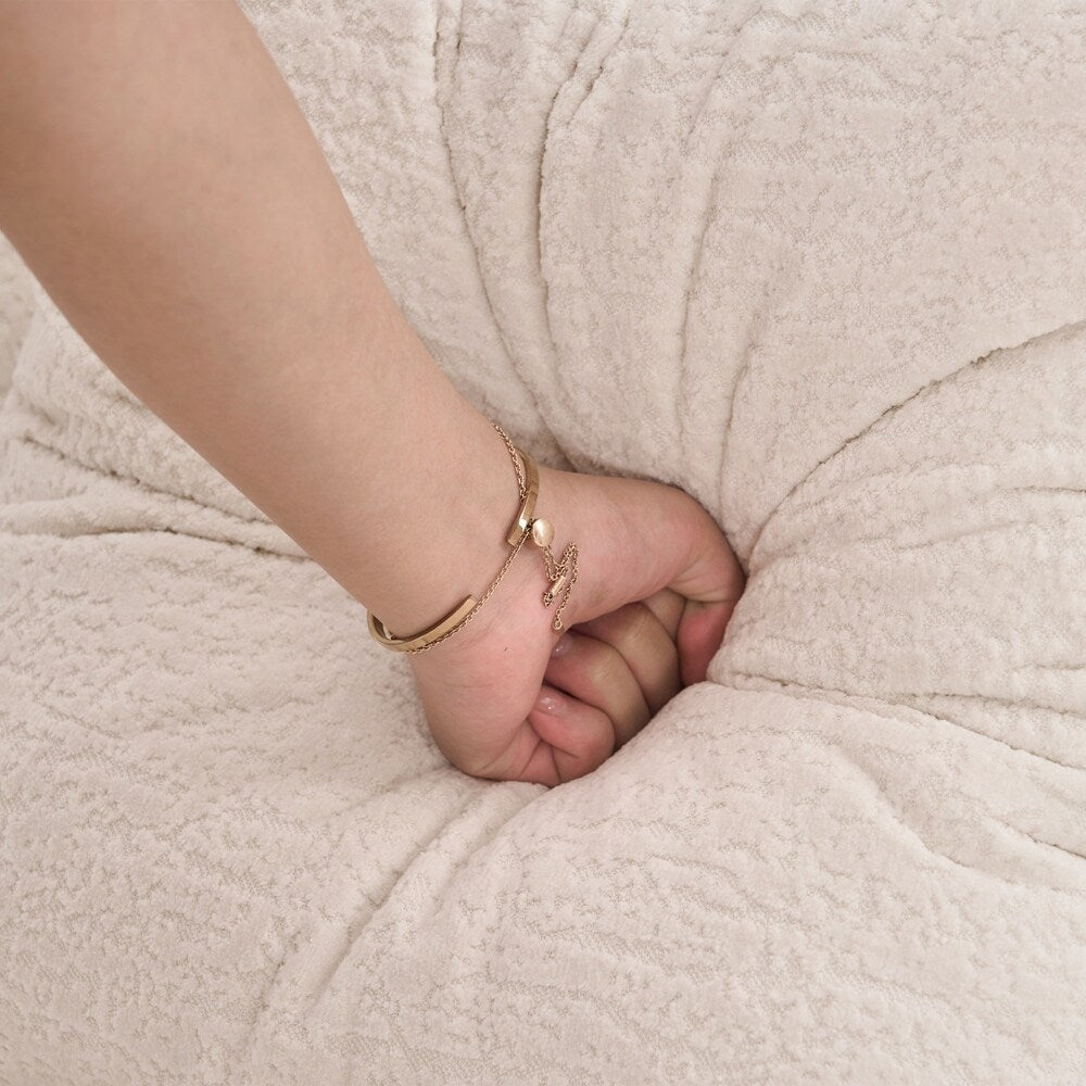 Canapé causeuse incurvé blanc en éponge à compression complète