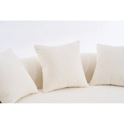 Canapé causeuse incurvé blanc en éponge à compression complète