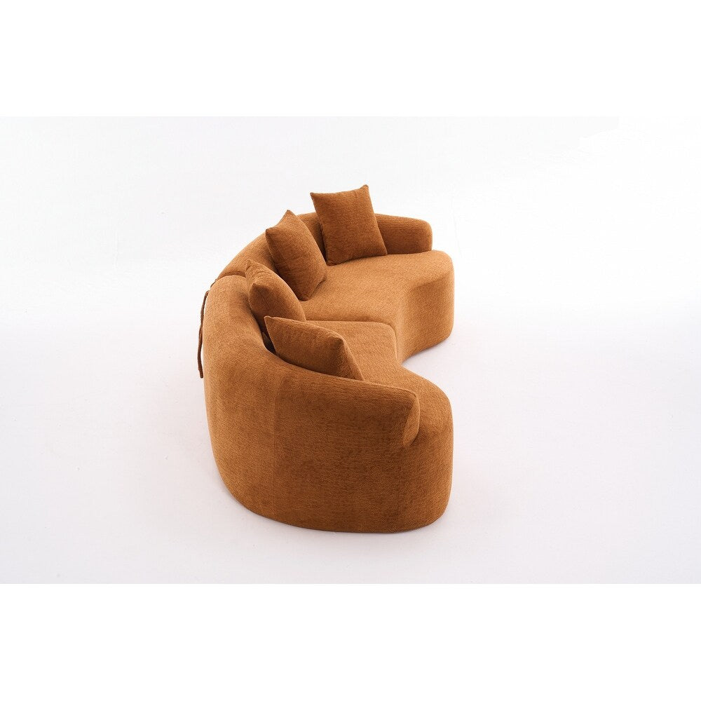 Canapé causeuse incurvé blanc en éponge à compression complète