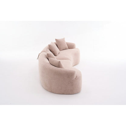 Canapé causeuse incurvé blanc en éponge à compression complète