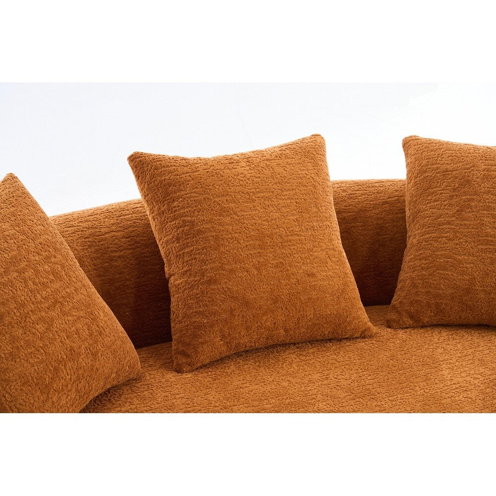 Canapé causeuse incurvé blanc en éponge à compression complète