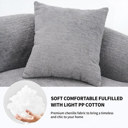 Canapé causeuse incurvé blanc en éponge à compression complète