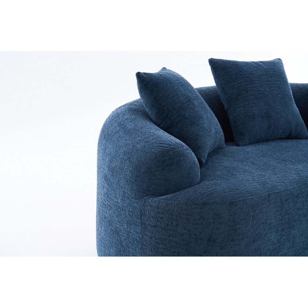 Canapé causeuse incurvé blanc en éponge à compression complète