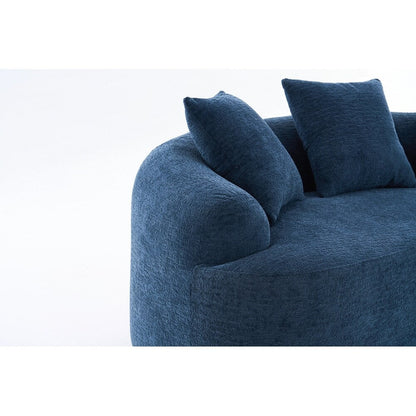 Canapé causeuse incurvé blanc en éponge à compression complète