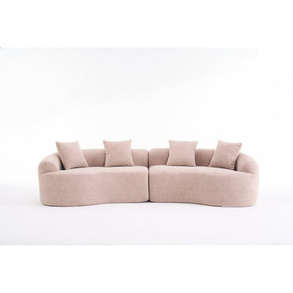 Canapé causeuse incurvé blanc en éponge à compression complète