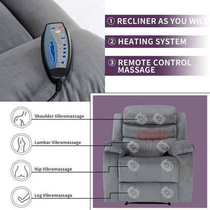 Fauteuil de massage rembourré avec fonction chauffante