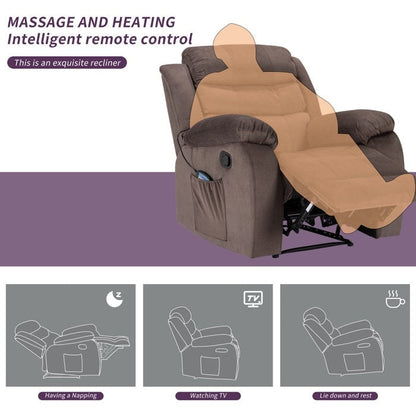 Fauteuil de massage rembourré avec fonction chauffante