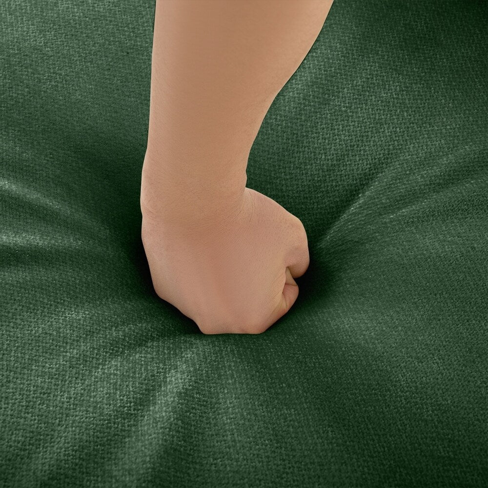 Canapé en chenille avec dossier et accoudoirs cylindriques et siège de rangement