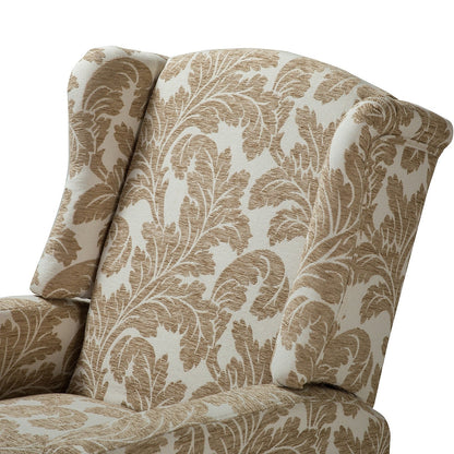 Fauteuil inclinable manuel Damaris de style milieu de siècle avec dossier à oreilles, lot de 2 par HULALA HOME
