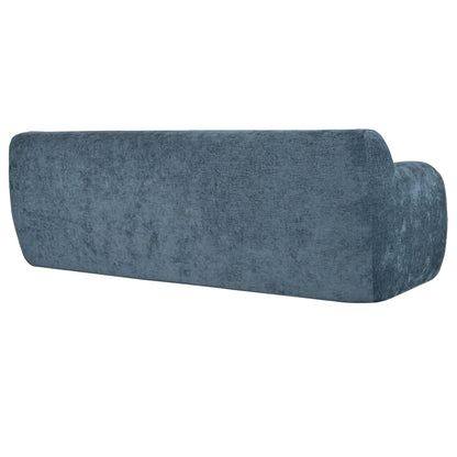 Canapé 3 places minimaliste bleu foncé avec rembourrage en mousse haute densité