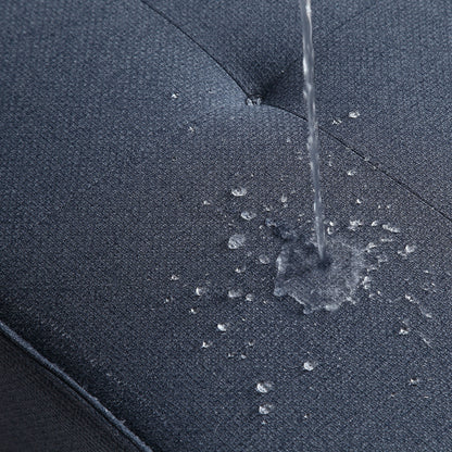 Canapé-lit Bluetooth 3 en 1 bleu foncé moderne 70,86 pouces, tissu imperméable, avec 2 ports USB et support pour téléphone