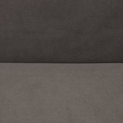 Canapé 1 pièce en tissu moelleux et respirant gris foncé pour salon