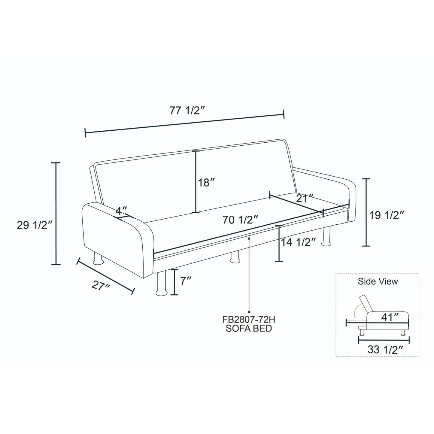 Canapé 1 pièce en tissu moelleux et respirant gris foncé pour salon