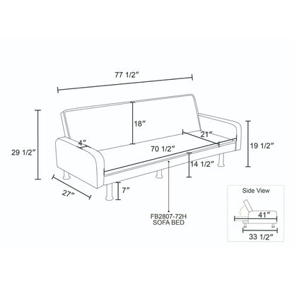 Canapé 1 pièce en tissu moelleux et respirant gris foncé pour salon