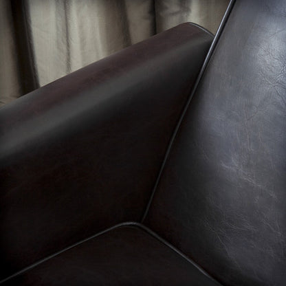 Fauteuil club inclinable Darvis en cuir reconstitué noir par Christopher Knight Home