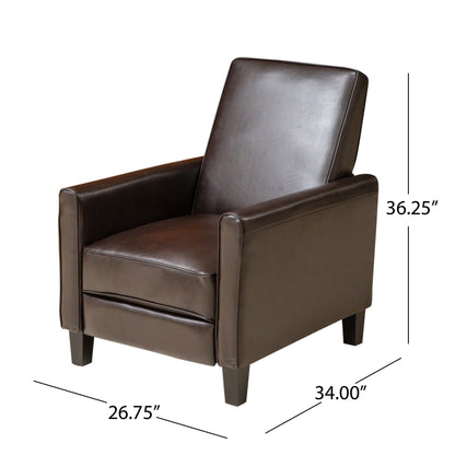 Fauteuil inclinable contemporain Darvis en cuir reconstitué (lot de 2) par Christopher Knight Home