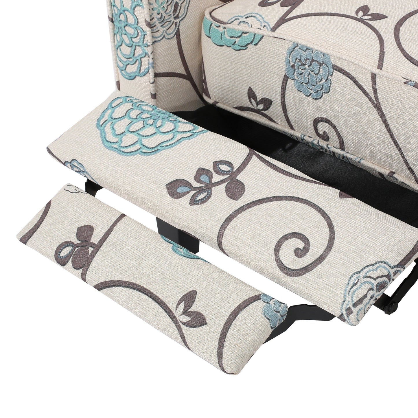 Fauteuil club inclinable à motif floral Darvis par Christopher Knight Home