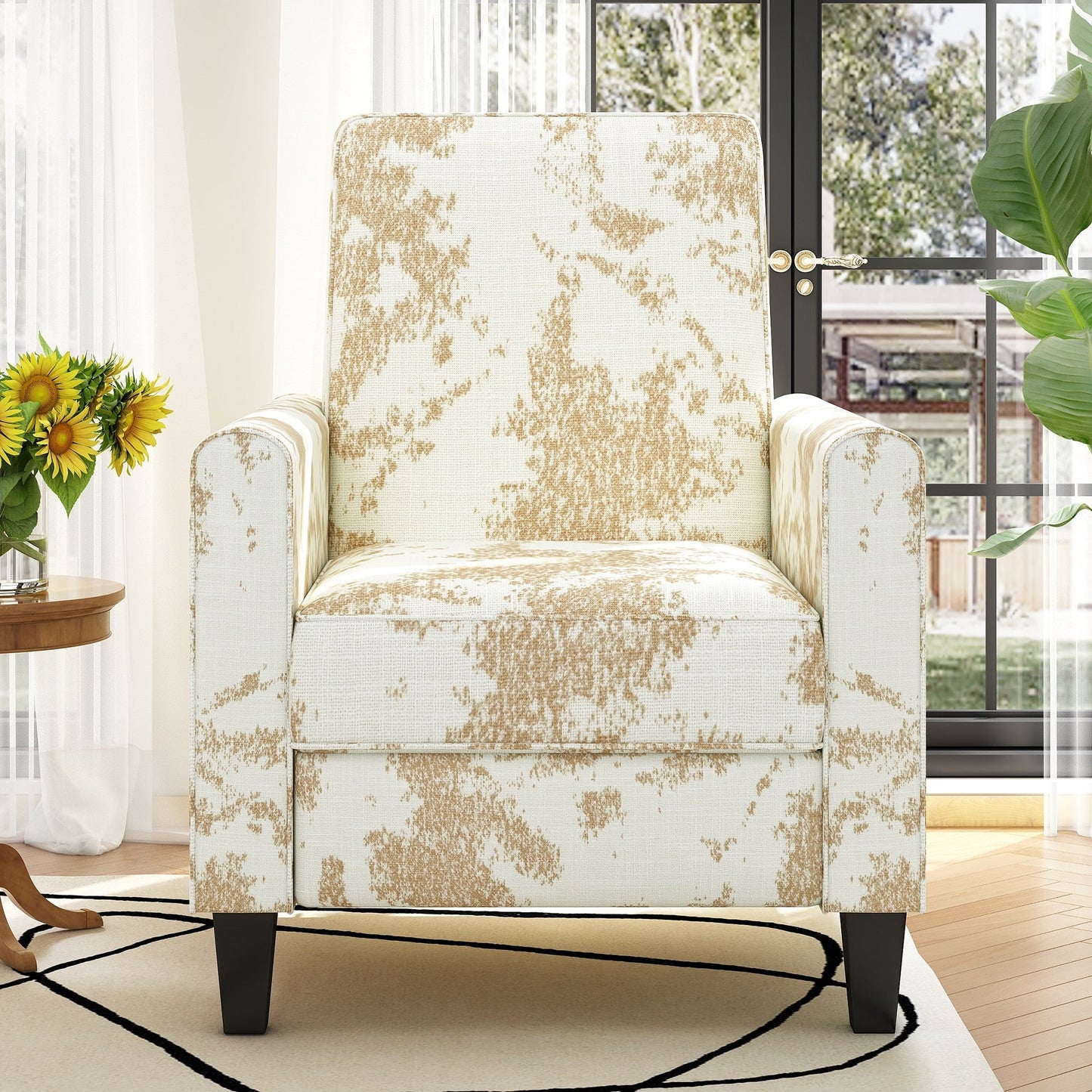 Fauteuil club inclinable à motif floral Darvis par Christopher Knight Home