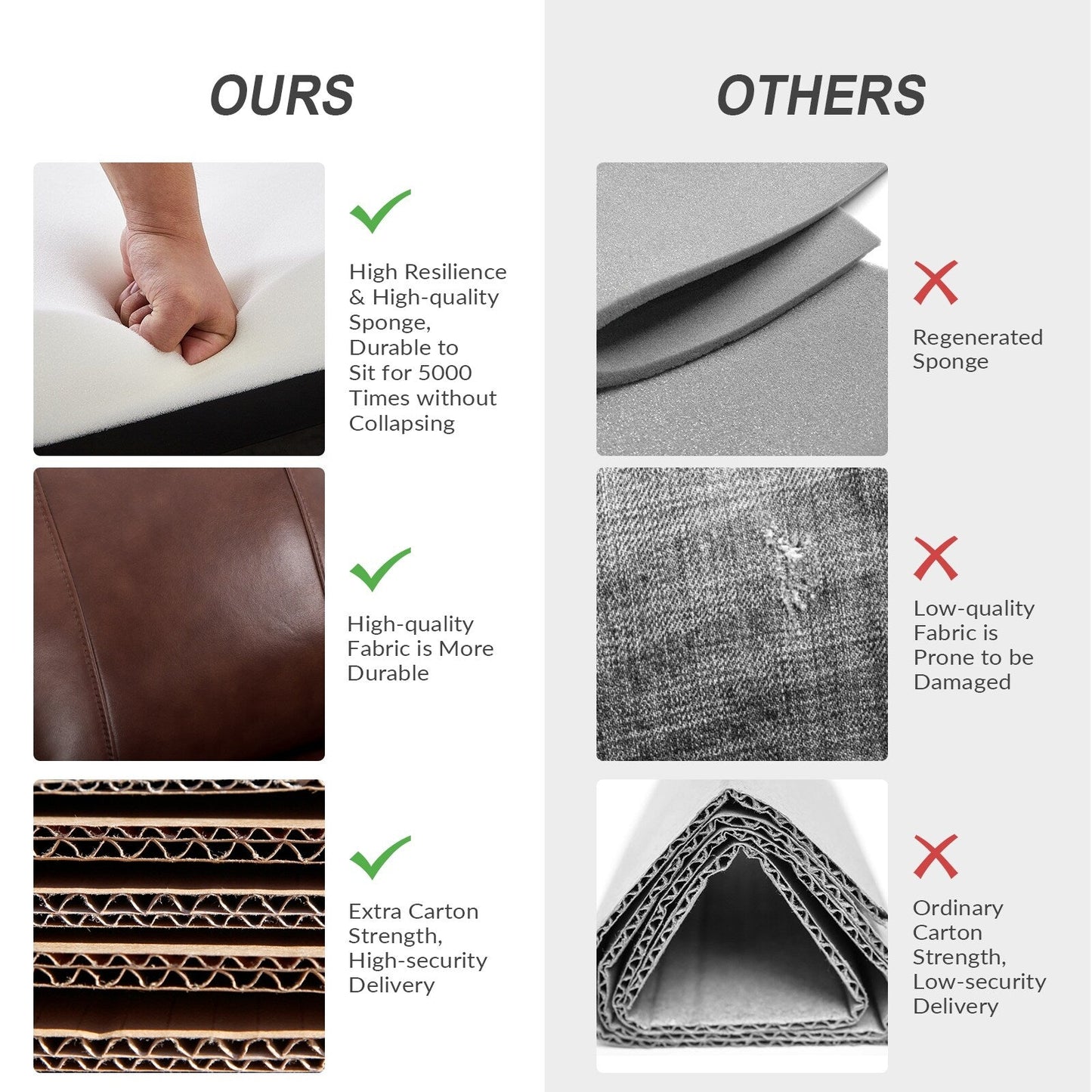 Lot de 2 chaises pivotantes modernes en cuir véritable Demeter pour chambre d'enfant avec garnitures cloutées par HULALA HOME