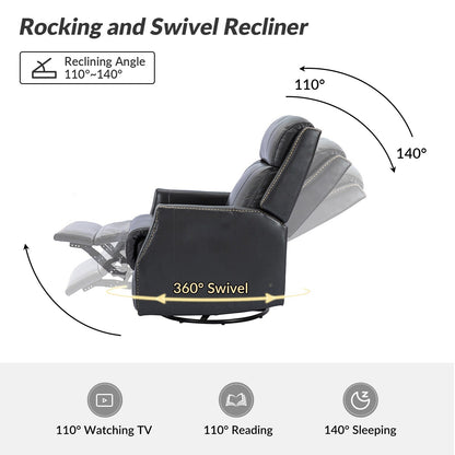 Lot de 2 chaises pivotantes modernes en cuir véritable Demeter pour chambre d'enfant avec garnitures cloutées par HULALA HOME