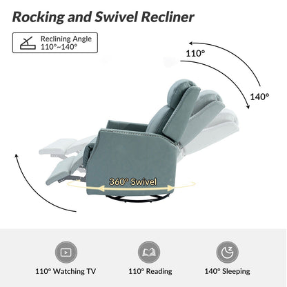 Lot de 2 chaises pivotantes modernes en cuir véritable Demeter pour chambre d'enfant avec garnitures cloutées par HULALA HOME