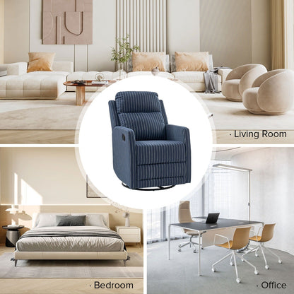 Fauteuil inclinable pivotant à 360 degrés Diana Modern en polyester par HULALA HOME