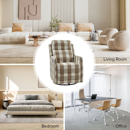 Fauteuil inclinable pivotant à 360 degrés Diana Modern en polyester par HULALA HOME