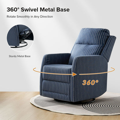 Fauteuil inclinable pivotant à 360 degrés Diana Modern en polyester par HULALA HOME