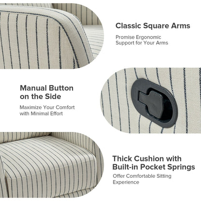 Fauteuil inclinable pivotant à 360 degrés Diana Modern en polyester par HULALA HOME