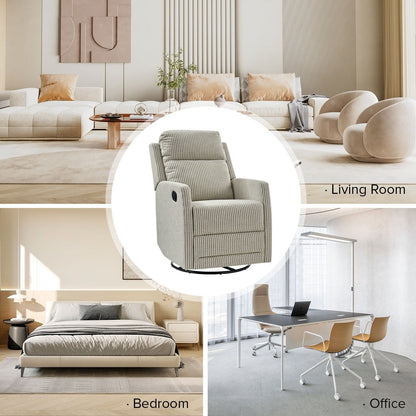 Fauteuil inclinable pivotant à 360 degrés Diana Modern en polyester par HULALA HOME