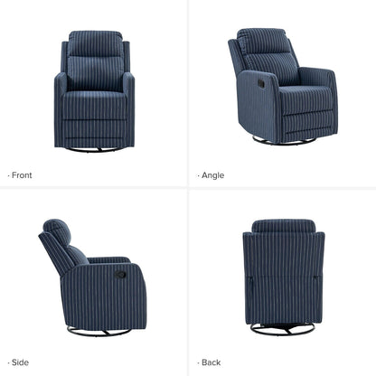 Fauteuil inclinable pivotant à 360 degrés Diana Modern en polyester par HULALA HOME