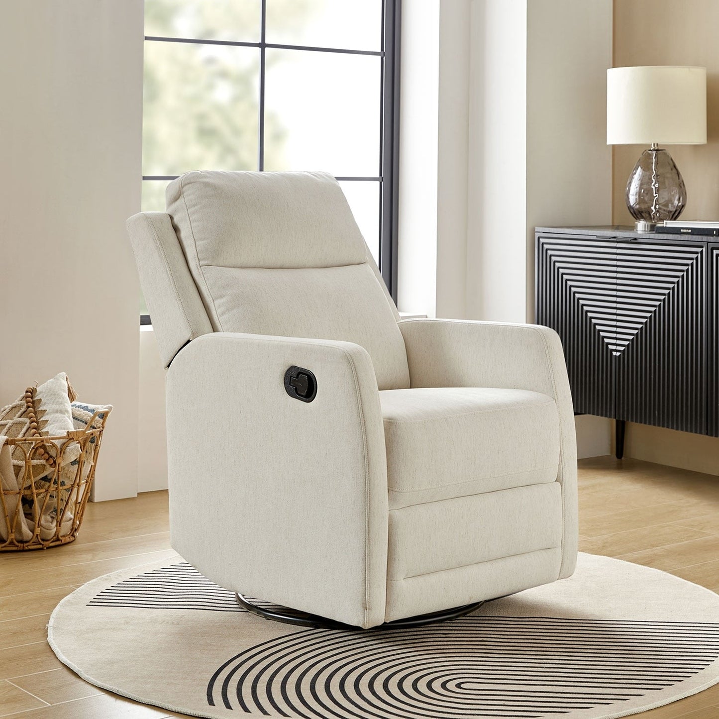 Fauteuil inclinable pivotant à 360 degrés Diana Modern en polyester par HULALA HOME