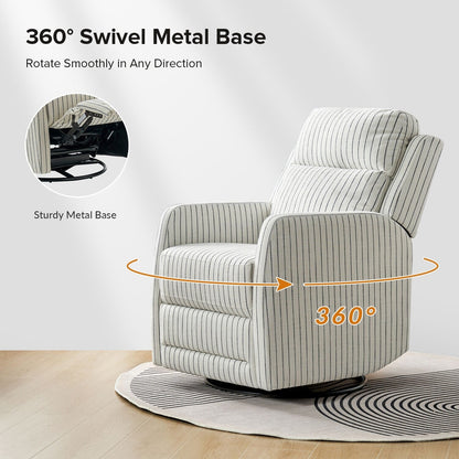 Fauteuil inclinable pivotant à 360 degrés Diana Modern en polyester par HULALA HOME