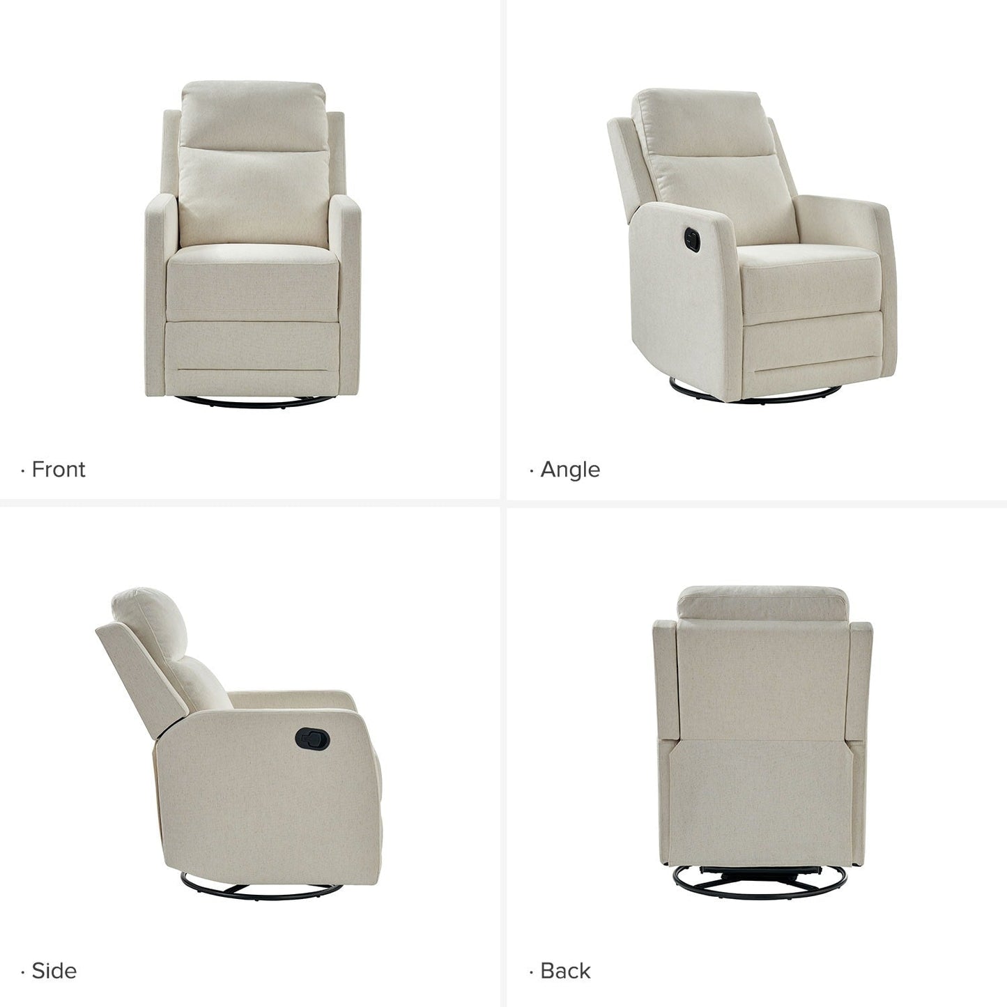 Fauteuil inclinable pivotant à 360 degrés Diana Modern en polyester par HULALA HOME