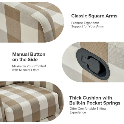 Fauteuil inclinable pivotant à 360 degrés Diana Modern en polyester par HULALA HOME