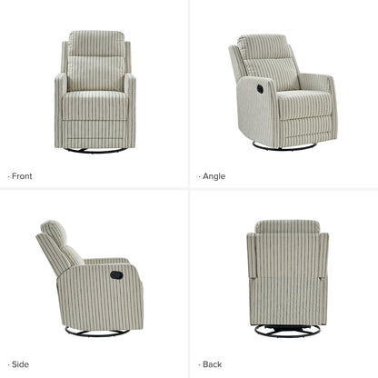 Fauteuil inclinable pivotant à 360 degrés Diana Modern en polyester par HULALA HOME