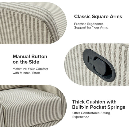 Fauteuil inclinable pivotant à 360 degrés Diana Modern en polyester par HULALA HOME