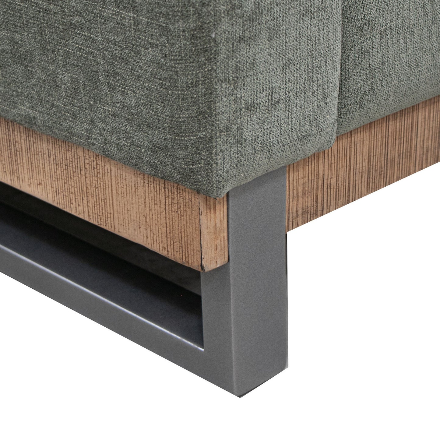 Canapé dôme avec 2 coussins décoratifs, 86 pouces, bois massif, polyester vert olive